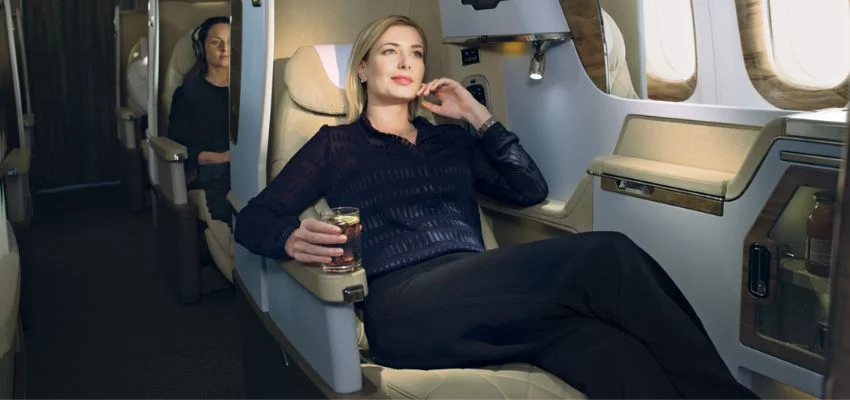 Business class in Emirates flight